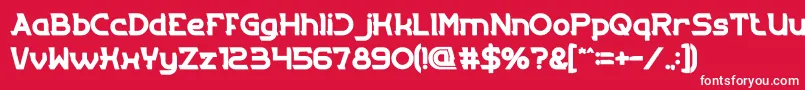 EntranceBold Font – White Fonts on Red Background