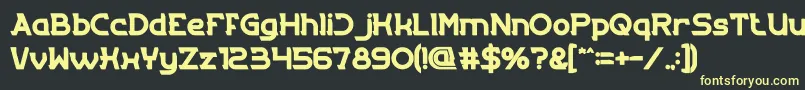 EntranceBold Font – Yellow Fonts on Black Background