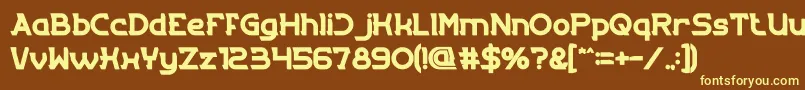 EntranceBold Font – Yellow Fonts on Brown Background