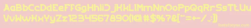 EntranceBold Font – Yellow Fonts on Pink Background