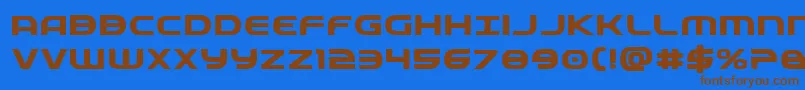 Fedserviceexpbold Font – Brown Fonts on Blue Background