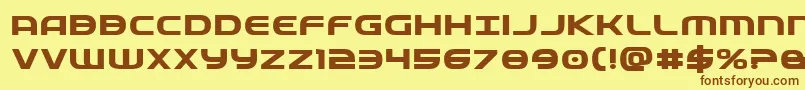 Fedserviceexpbold Font – Brown Fonts on Yellow Background