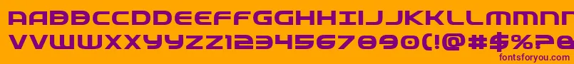Fedserviceexpbold Font – Purple Fonts on Orange Background