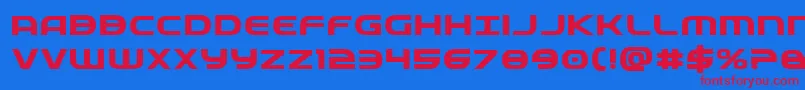 Fedserviceexpbold Font – Red Fonts on Blue Background