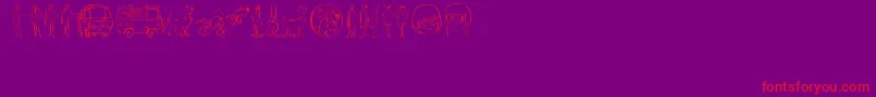 Scoobats Font – Red Fonts on Purple Background