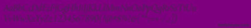 ArnoproLightitalic36pt Font – Black Fonts on Purple Background