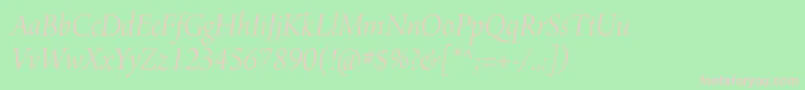 ArnoproLightitalic36pt Font – Pink Fonts on Green Background