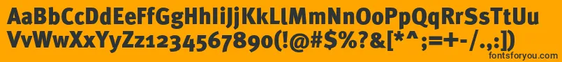MetaproBlack Font – Black Fonts on Orange Background