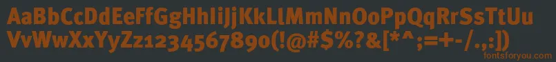 Шрифт MetaproBlack – коричневые шрифты на чёрном фоне