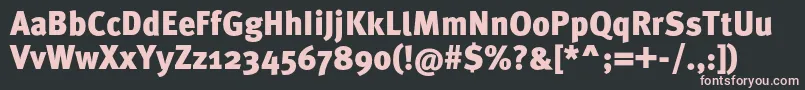 MetaproBlack Font – Pink Fonts on Black Background