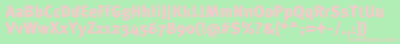 MetaproBlack Font – Pink Fonts on Green Background