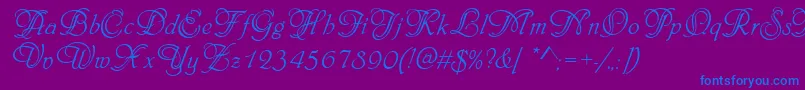 PhiladelphiaInitialsRegular Font – Blue Fonts on Purple Background