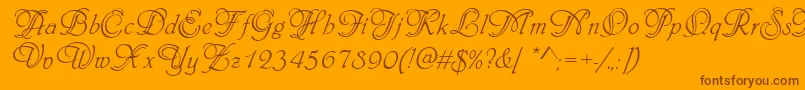 PhiladelphiaInitialsRegular Font – Brown Fonts on Orange Background
