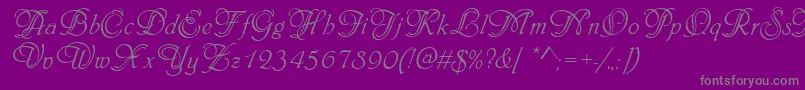 PhiladelphiaInitialsRegular Font – Gray Fonts on Purple Background