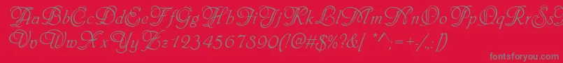 PhiladelphiaInitialsRegular Font – Gray Fonts on Red Background