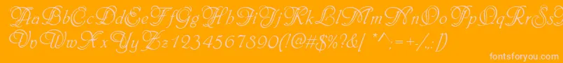 PhiladelphiaInitialsRegular Font – Pink Fonts on Orange Background