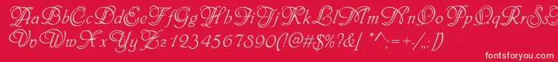PhiladelphiaInitialsRegular Font – Pink Fonts on Red Background