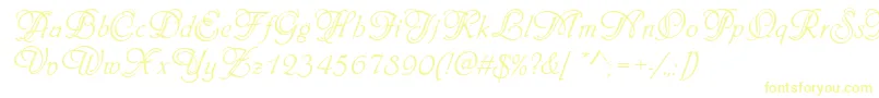 PhiladelphiaInitialsRegular Font – Yellow Fonts on White Background