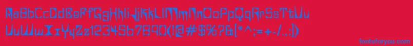 GlaukousViscous Font – Blue Fonts on Red Background
