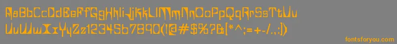 GlaukousViscous Font – Orange Fonts on Gray Background