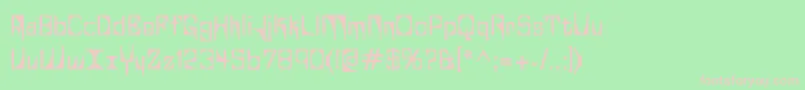 GlaukousViscous Font – Pink Fonts on Green Background