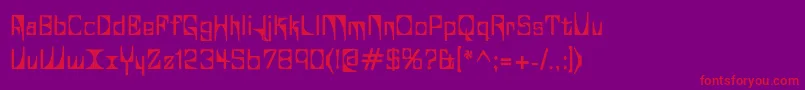 GlaukousViscous Font – Red Fonts on Purple Background