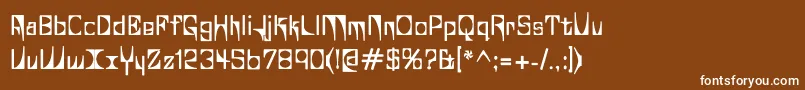 フォントGlaukousViscous – 茶色の背景に白い文字