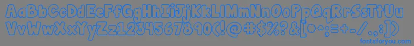 Jandamanateebubble Font – Blue Fonts on Gray Background