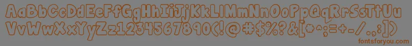 Jandamanateebubble Font – Brown Fonts on Gray Background