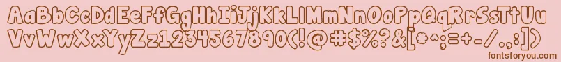 Jandamanateebubble Font – Brown Fonts on Pink Background