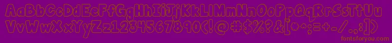 Jandamanateebubble Font – Brown Fonts on Purple Background