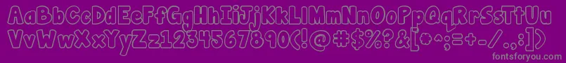 Jandamanateebubble Font – Gray Fonts on Purple Background