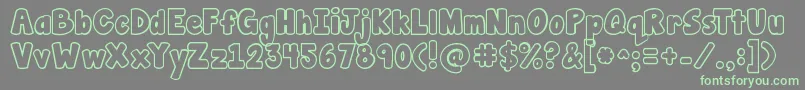 Jandamanateebubble Font – Green Fonts on Gray Background