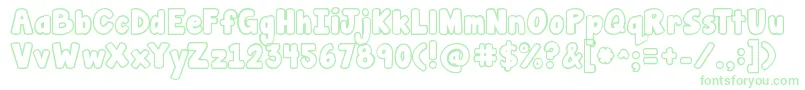 Jandamanateebubble Font – Green Fonts on White Background