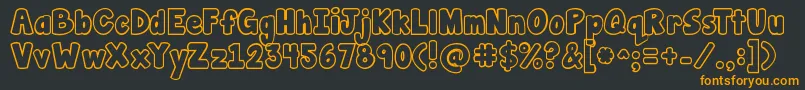 Jandamanateebubble Font – Orange Fonts on Black Background