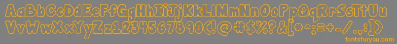 Jandamanateebubble Font – Orange Fonts on Gray Background