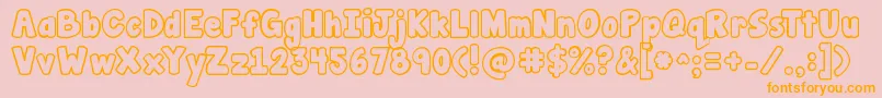 More about Jandamanateebubble Font Jandamanateebubble Font – Orange Fonts on Pink Background