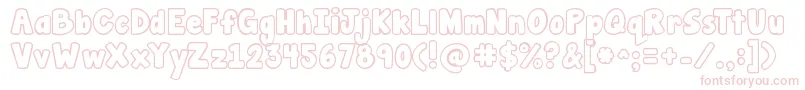 Jandamanateebubble-Schriftart – Rosa Schriften auf weißem Hintergrund