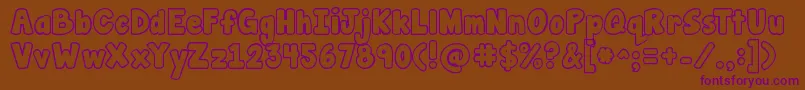 Jandamanateebubble Font – Purple Fonts on Brown Background