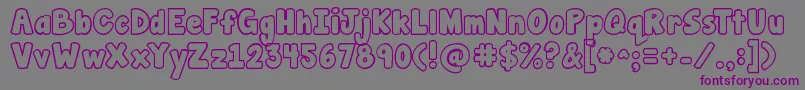 Jandamanateebubble Font – Purple Fonts on Gray Background