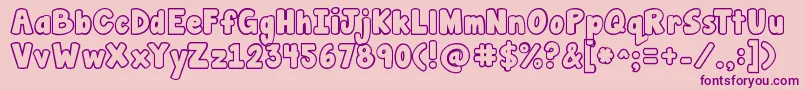 Jandamanateebubble Font – Purple Fonts on Pink Background