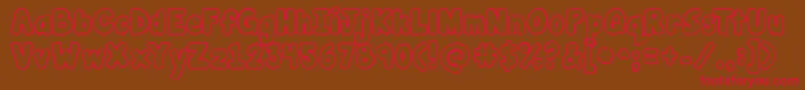 Jandamanateebubble Font – Red Fonts on Brown Background