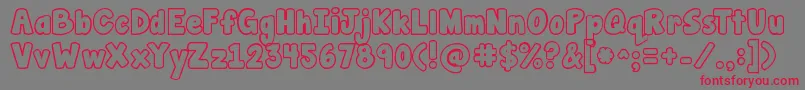 Jandamanateebubble Font – Red Fonts on Gray Background