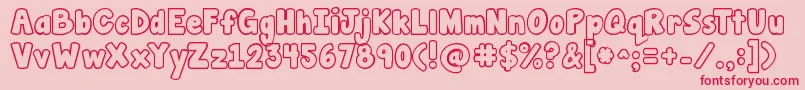 Jandamanateebubble Font – Red Fonts on Pink Background