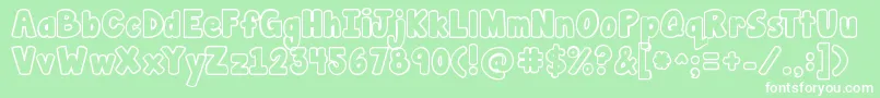 Jandamanateebubble Font – White Fonts on Green Background
