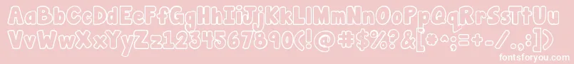 Jandamanateebubble Font – White Fonts on Pink Background