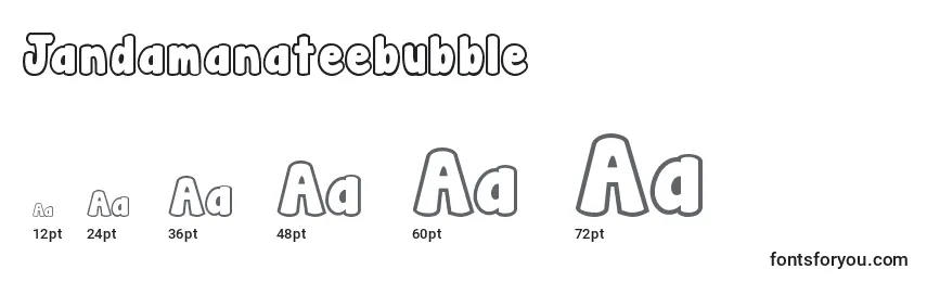Jandamanateebubble Font Sizes