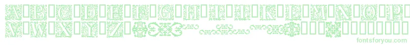 Czcionka 16thArabesques – zielone czcionki