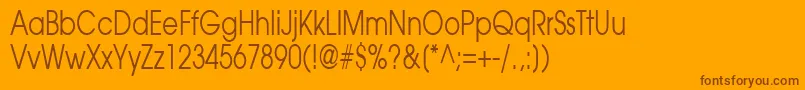 Agavalanche75Normal Font – Brown Fonts on Orange Background