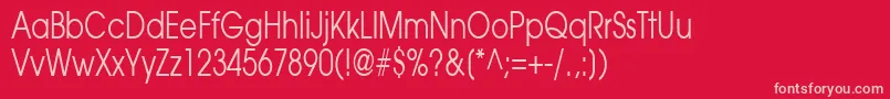 Agavalanche75Normal Font – Pink Fonts on Red Background
